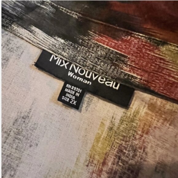 Mix Nouveau. Size 2X. Shacket. Double breasted. Cotton. B26 - Picture 8 of 8